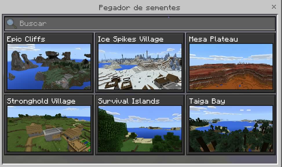 Pegador de Sementes do Minecraft PE