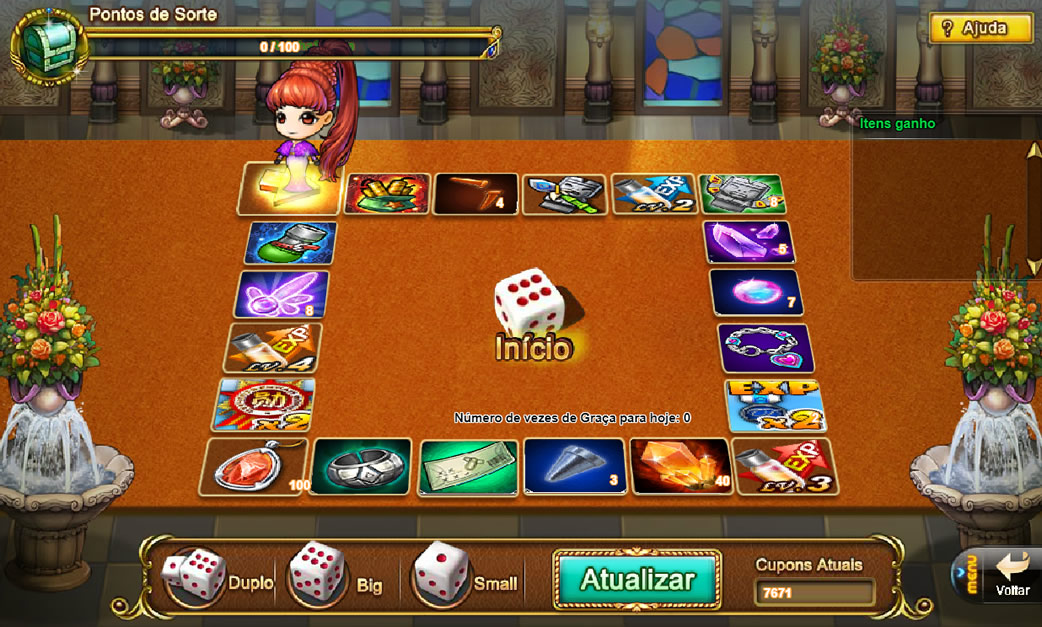 Tabuleiro evento de DDTank Betel 2