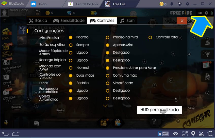 Configurar o HUD do Free Fire para o PC