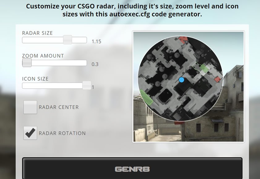 Gerador automático de radar CS Go