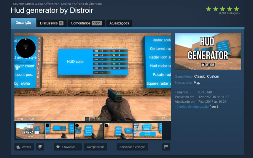 HUD Generator na Steam oficina