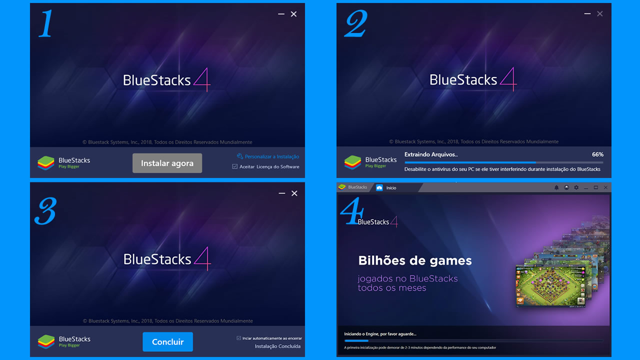 Instalação do BlueStacks passo a passo 2018