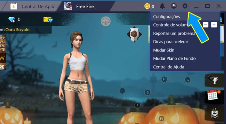 Mudando controles do Free Fire no PC