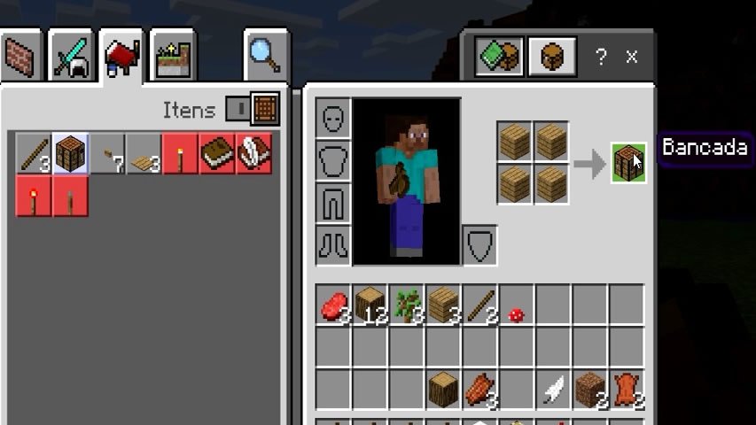 Receita Bancada Minecraft