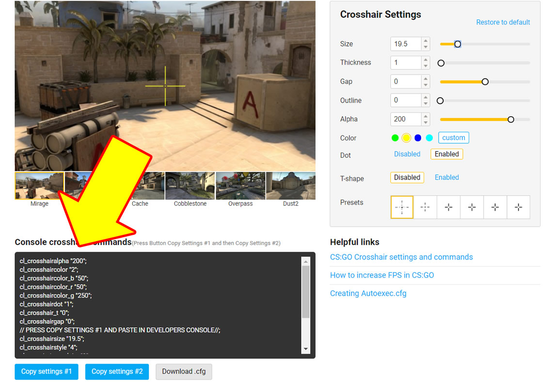 gerar automatico mira do CS GO