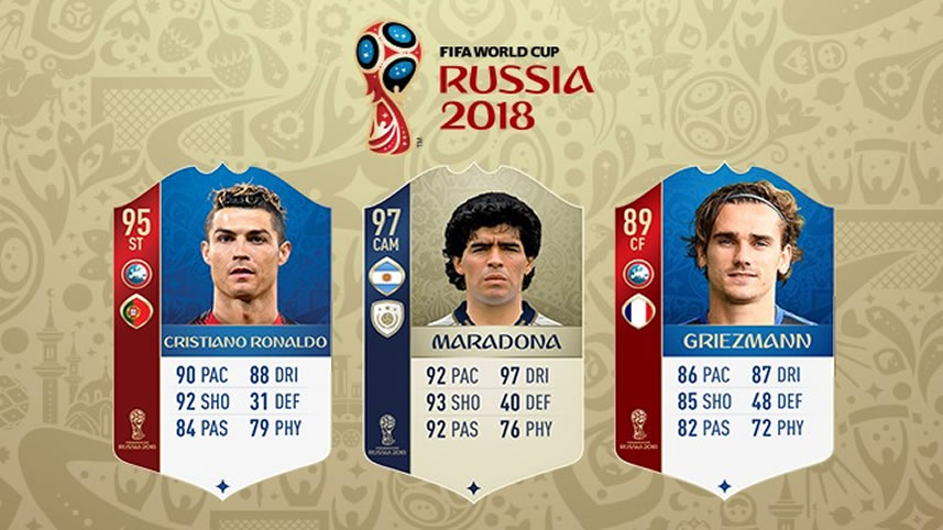 Cartas copa do mundo 2018 FIFA 18 Ultimate Team