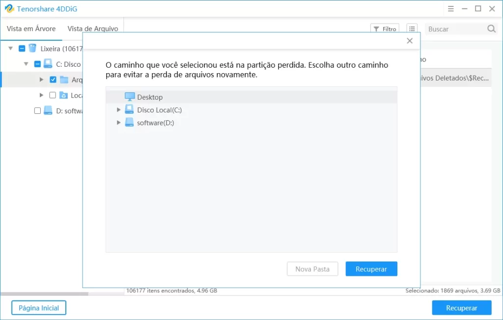 Recuperar Arquivos Excluídos 4DDiG Data Recovery