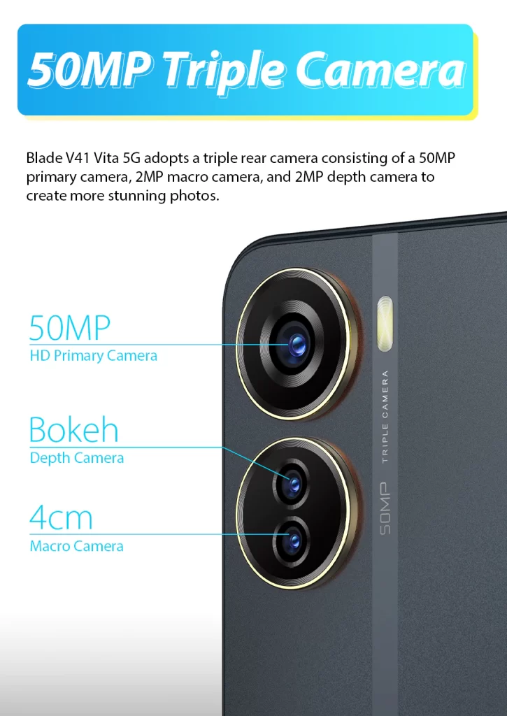 câmeras ZTE Blade V41 Vita 5G