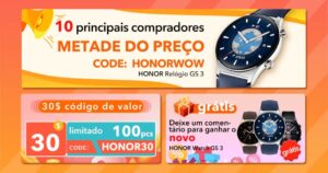HONOR Watch GS 3: Excelente smartwatch em super promoção!