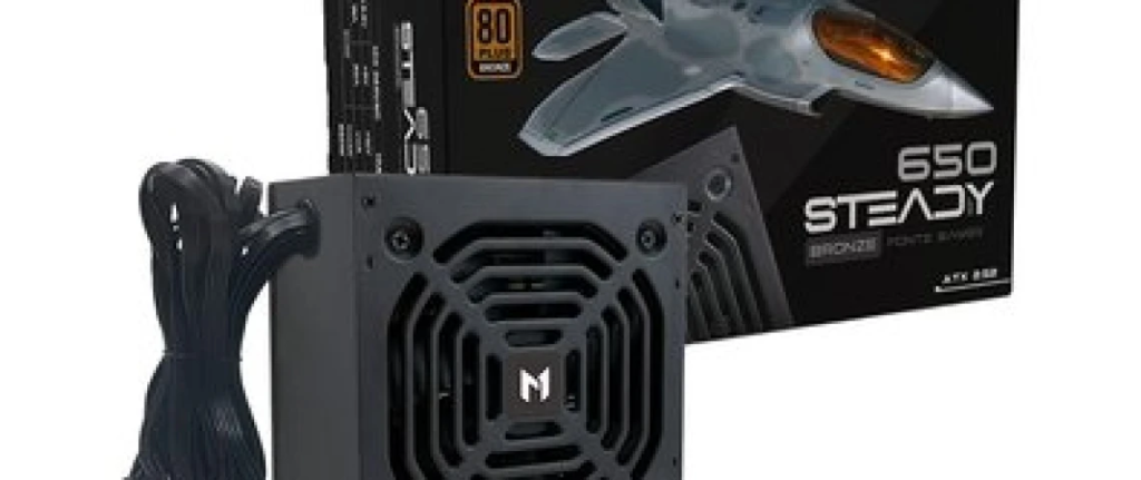 Fonte Mach1 Steady, 650w, 80 Plus Bronze, Pfc Ativo, Preto – 650steady