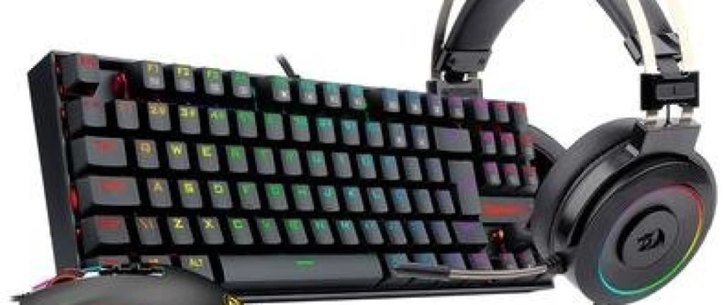 Kit Gamer Redragon Rgb, Com Headset Lamia 2, Drivers 40mm + Teclado Kumara, Switch Outemu Brown, Abnt2 + Mouse Cobra 12400 Dpi, Preto – S125