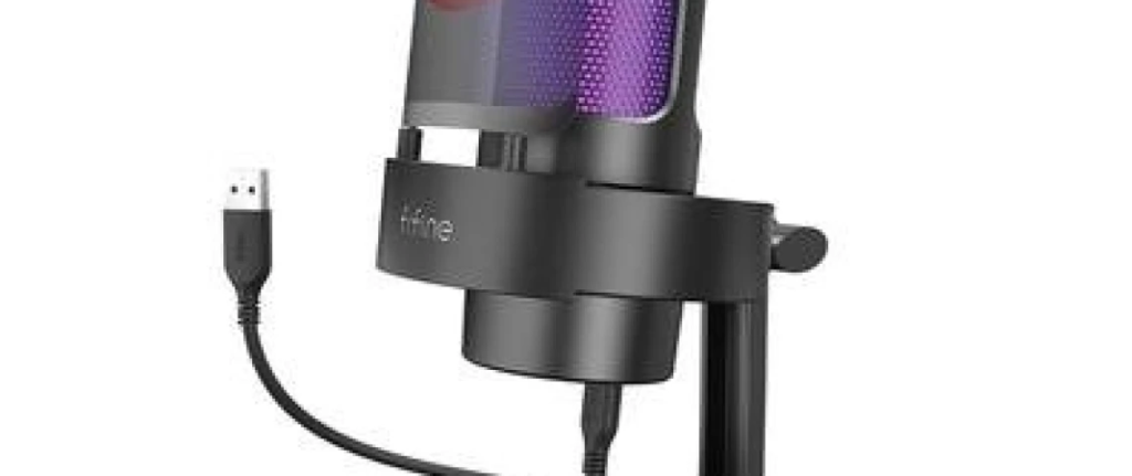 Microfone Gamer Fifine A8 Ampligame Rgb, Usb, Pc Ps4 Ps5, Com Suporte, Preto – A8