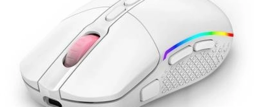 Mouse Gamer Sem Fio Redragon Invader Pro, Rgb, 10000 Dpi, 8 Botões, Wireless, Branco – M719w-Rgb-Pro