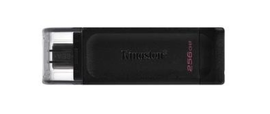 Pen Drive 256gb Kingston Datatraveler 70, Usb-C 3.2, Preto – Dt70/256gb