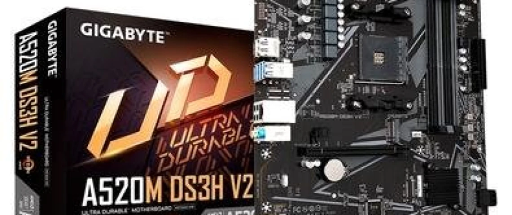 Placa-Mãe Gigabyte A520m Ds3h V2, Amd, Micro Atx, Ddr4, Preto – A520m Ds3h V2